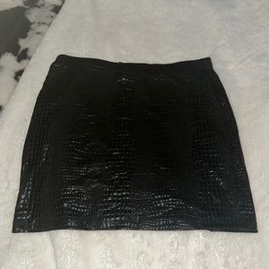 Shein lather snakeskin skirt